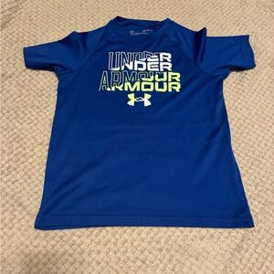 Under Armour Boys Shirt Size Youth Small Blue